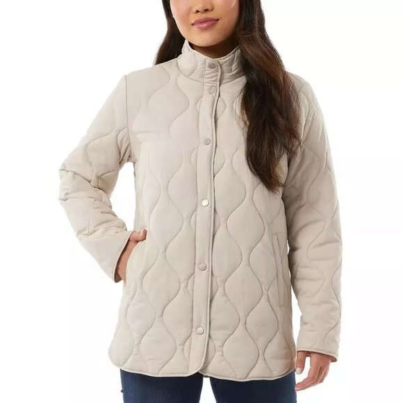 NWT - 32 Degrees Ladies' Quilted Cream Jacket – Size L - Picture 1 of 5